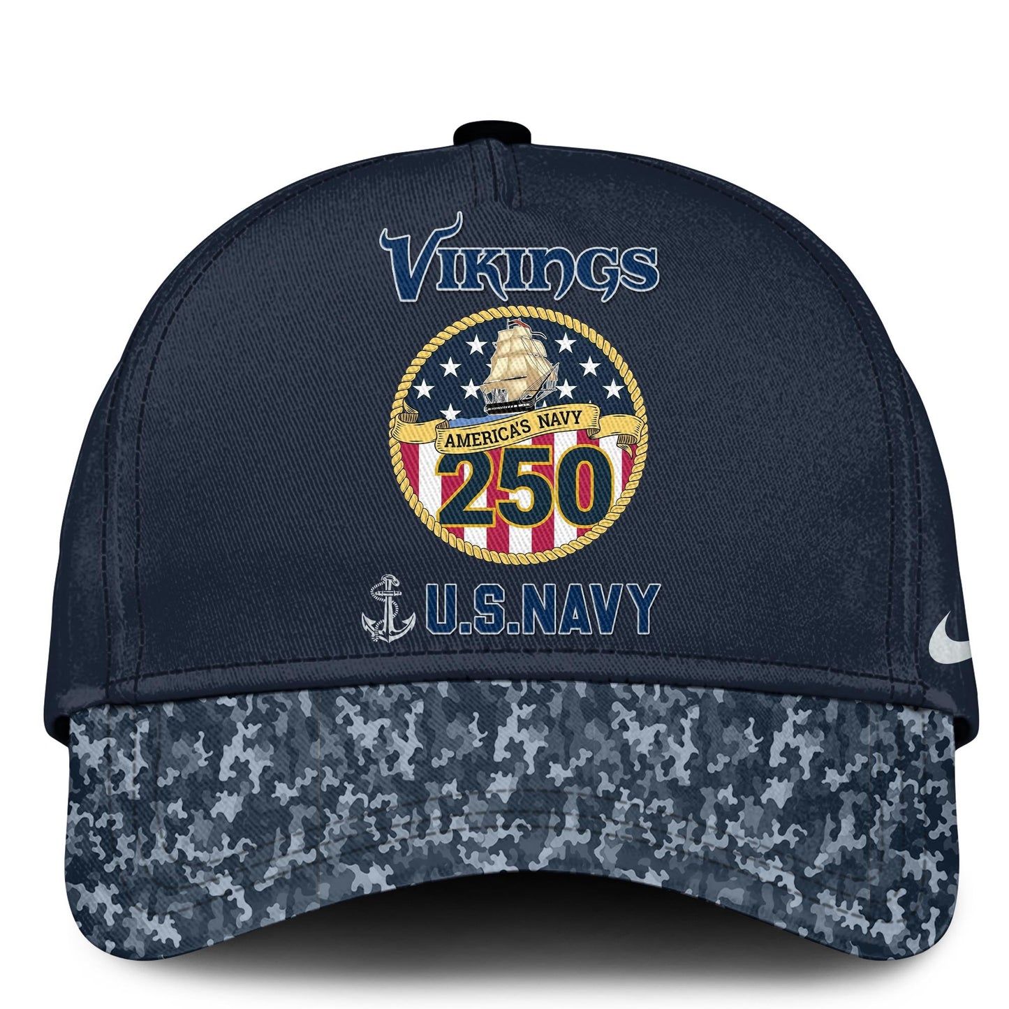 Minnesota Vikings Navy 250th Birthday Hoodie Limited Edions