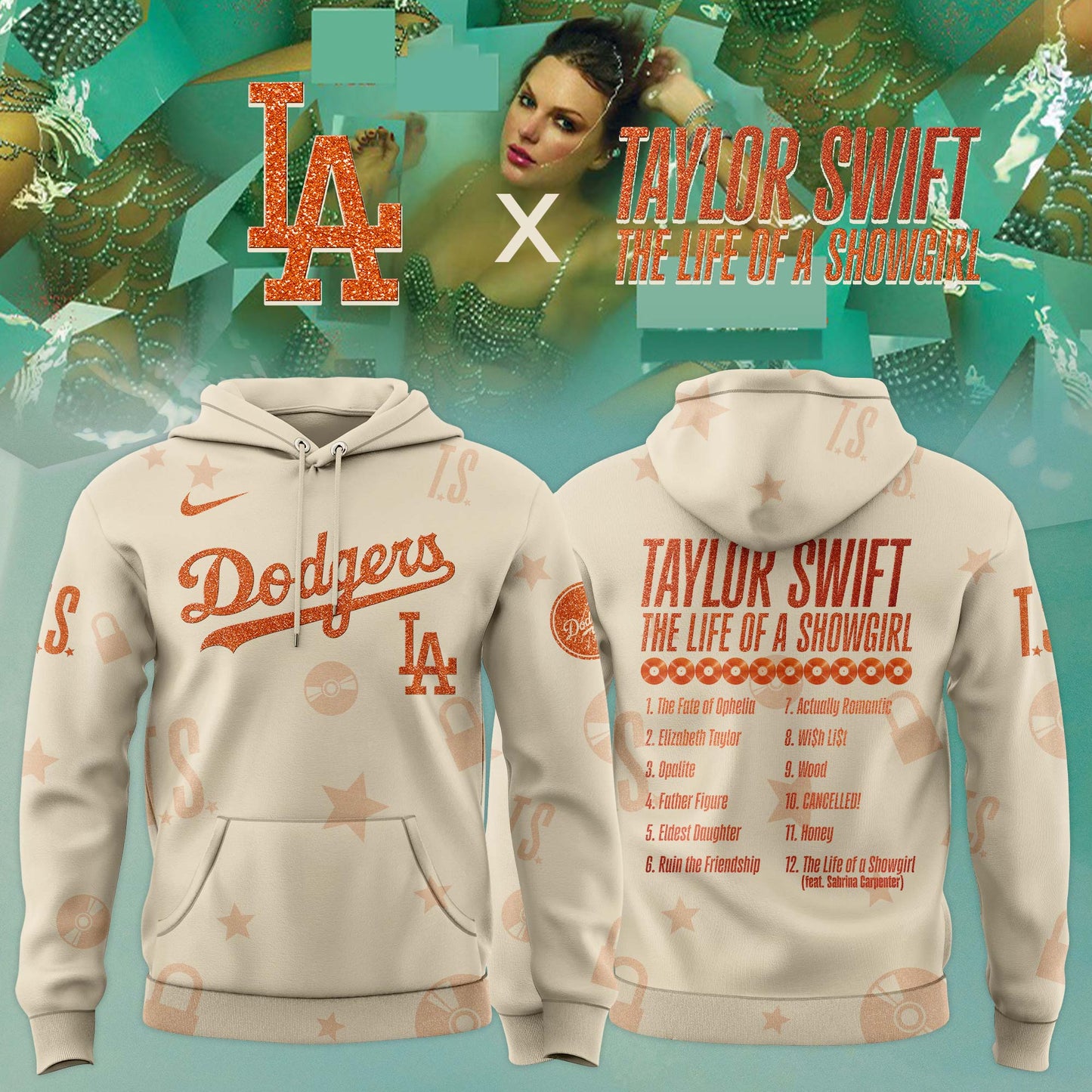 MLB x Taylor Swift The Life of a Showgirl� 2025 Limited Editions Jersey Hoodie