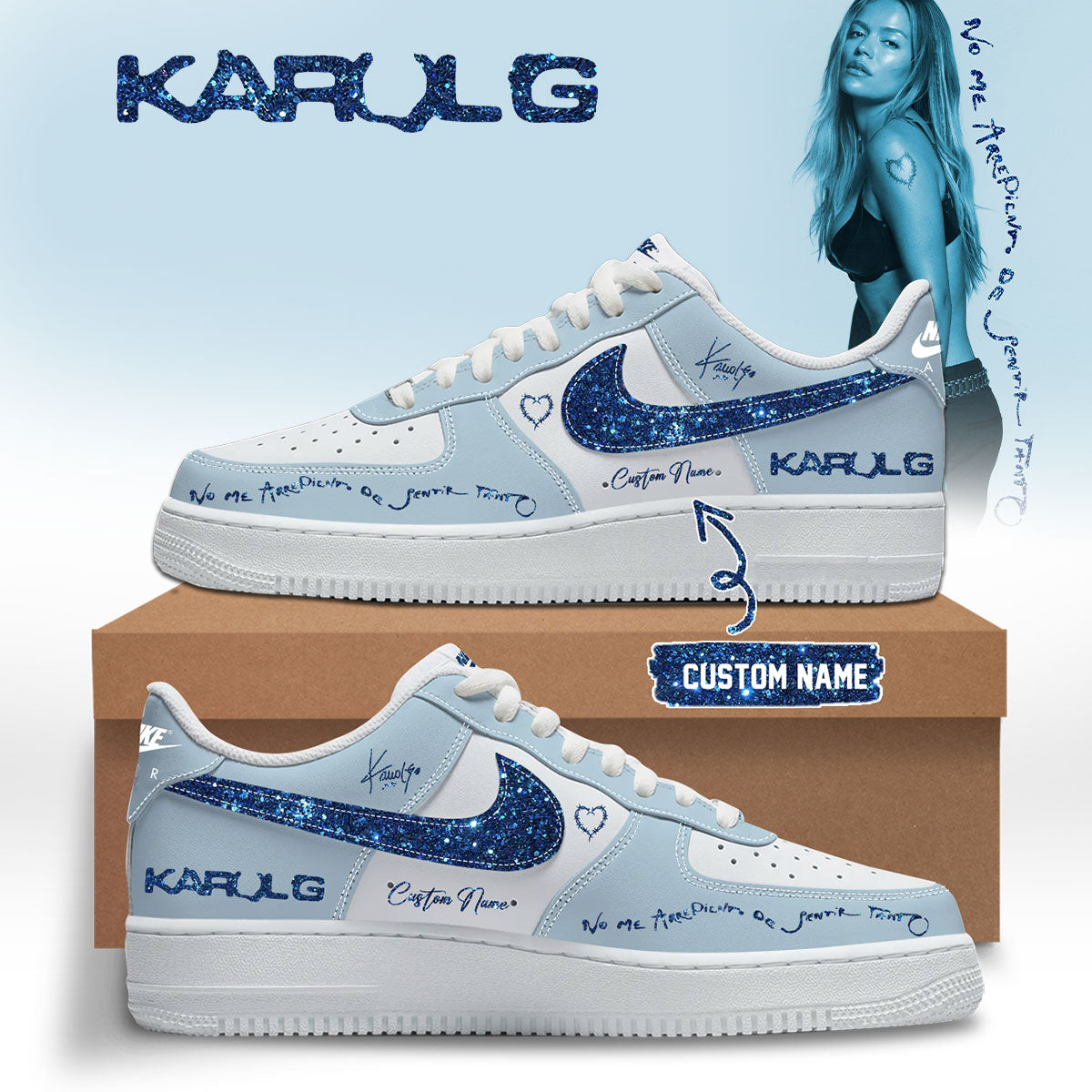 KaRol G Album “NO ME ARREPIENTO DE SENTIR TANTO” 🩵 – Shoes