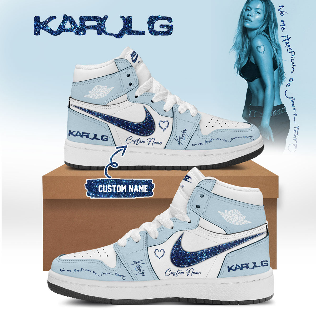 KaRol G Album “NO ME ARREPIENTO DE SENTIR TANTO” 🩵 – Shoes