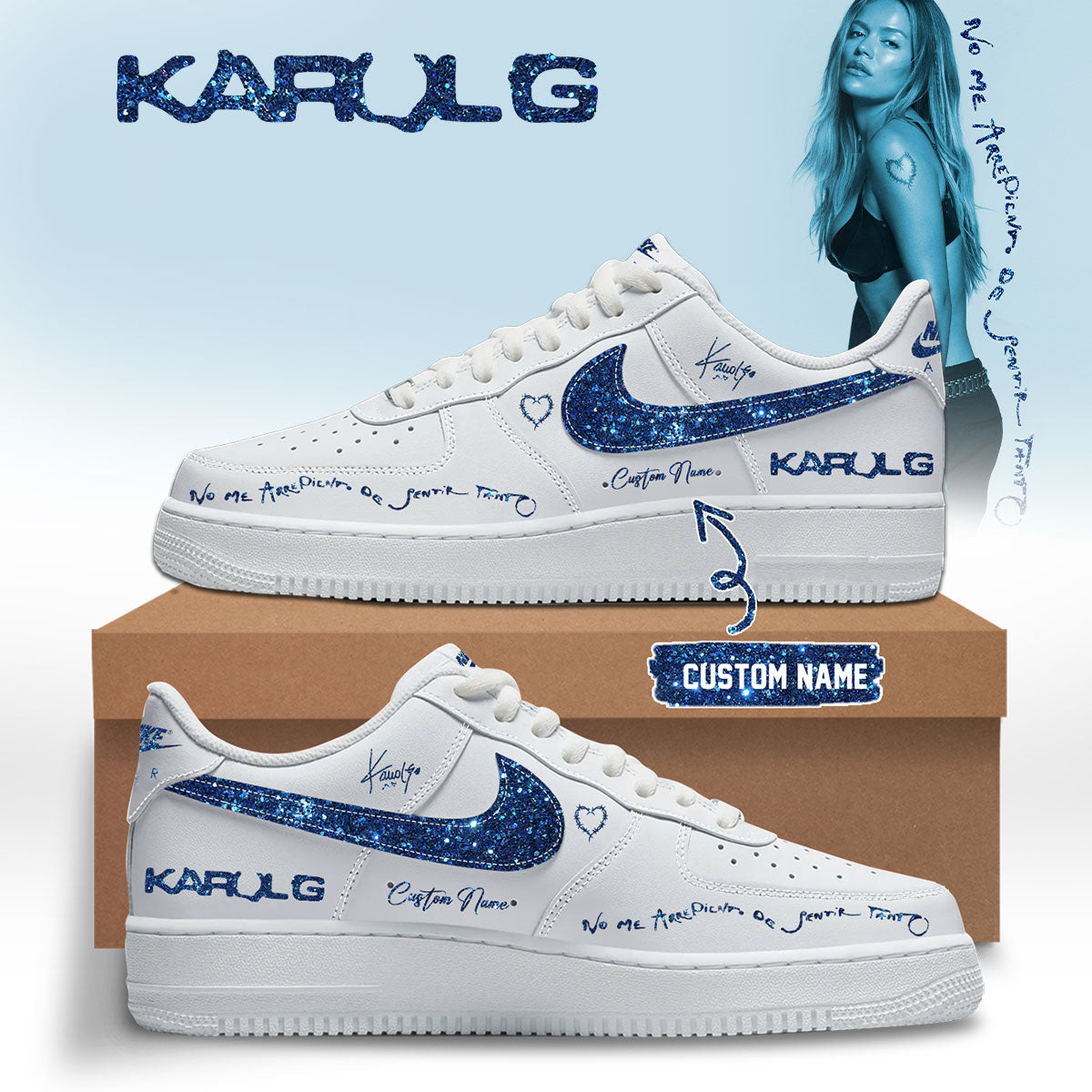 KaRol G Album “NO ME ARREPIENTO DE SENTIR TANTO” 🩵 – Shoes