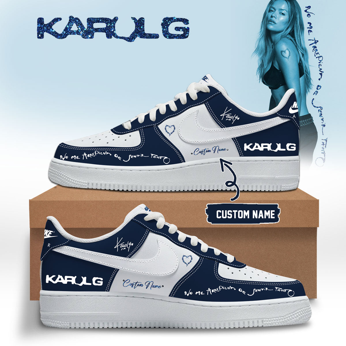 KaRol G Album “NO ME ARREPIENTO DE SENTIR TANTO” 🩵 – Shoes