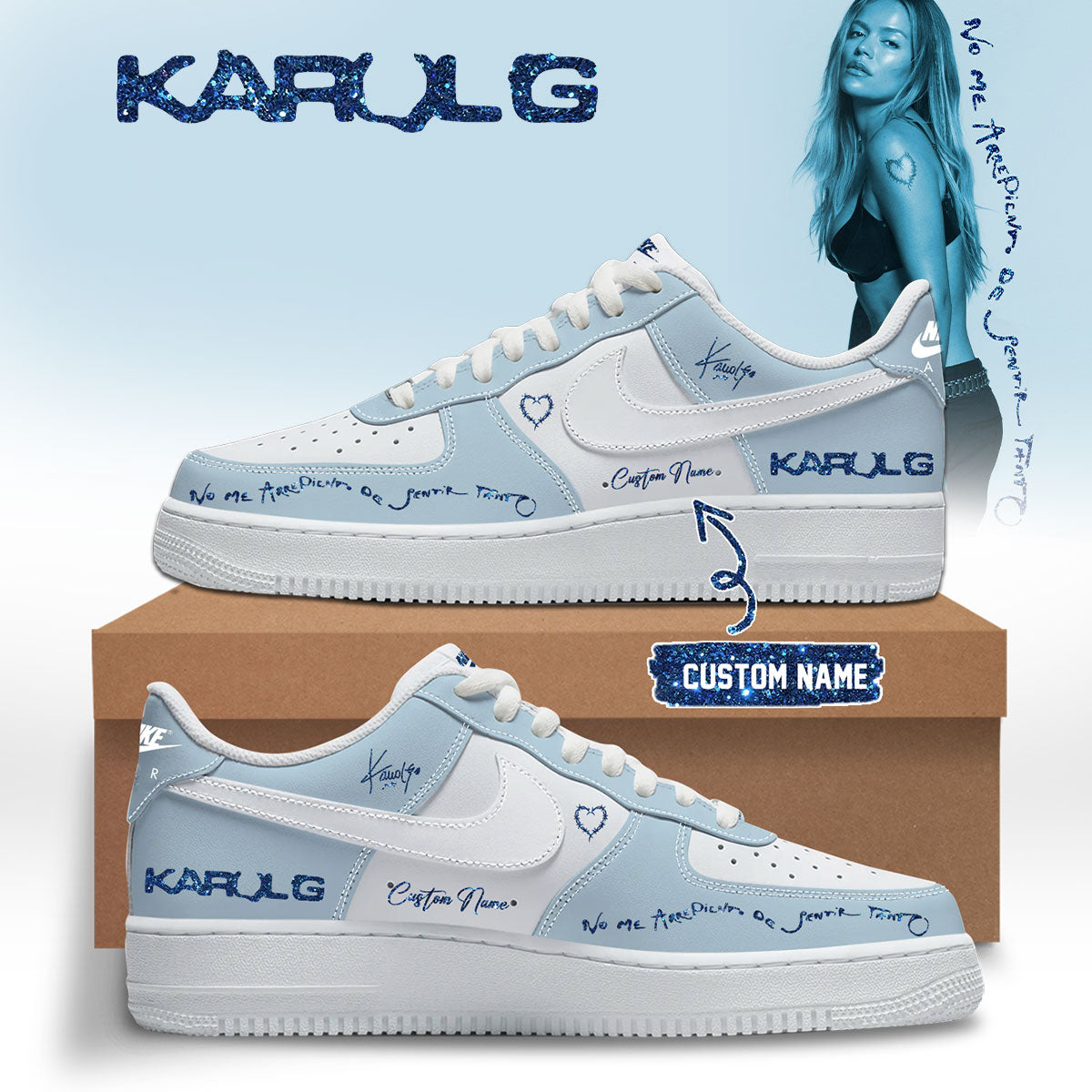KaRol G Album “NO ME ARREPIENTO DE SENTIR TANTO” 🩵 – Shoes