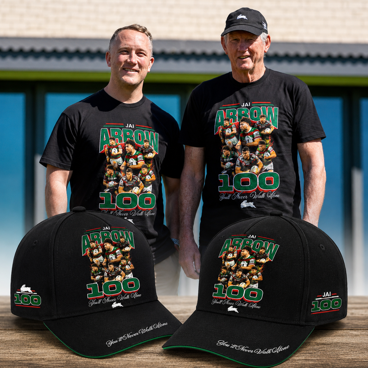 South Sydney Rabbitohs - Jai Arrow 100th Rabbitohs game - You'll Never Walk Alone T-Shirt