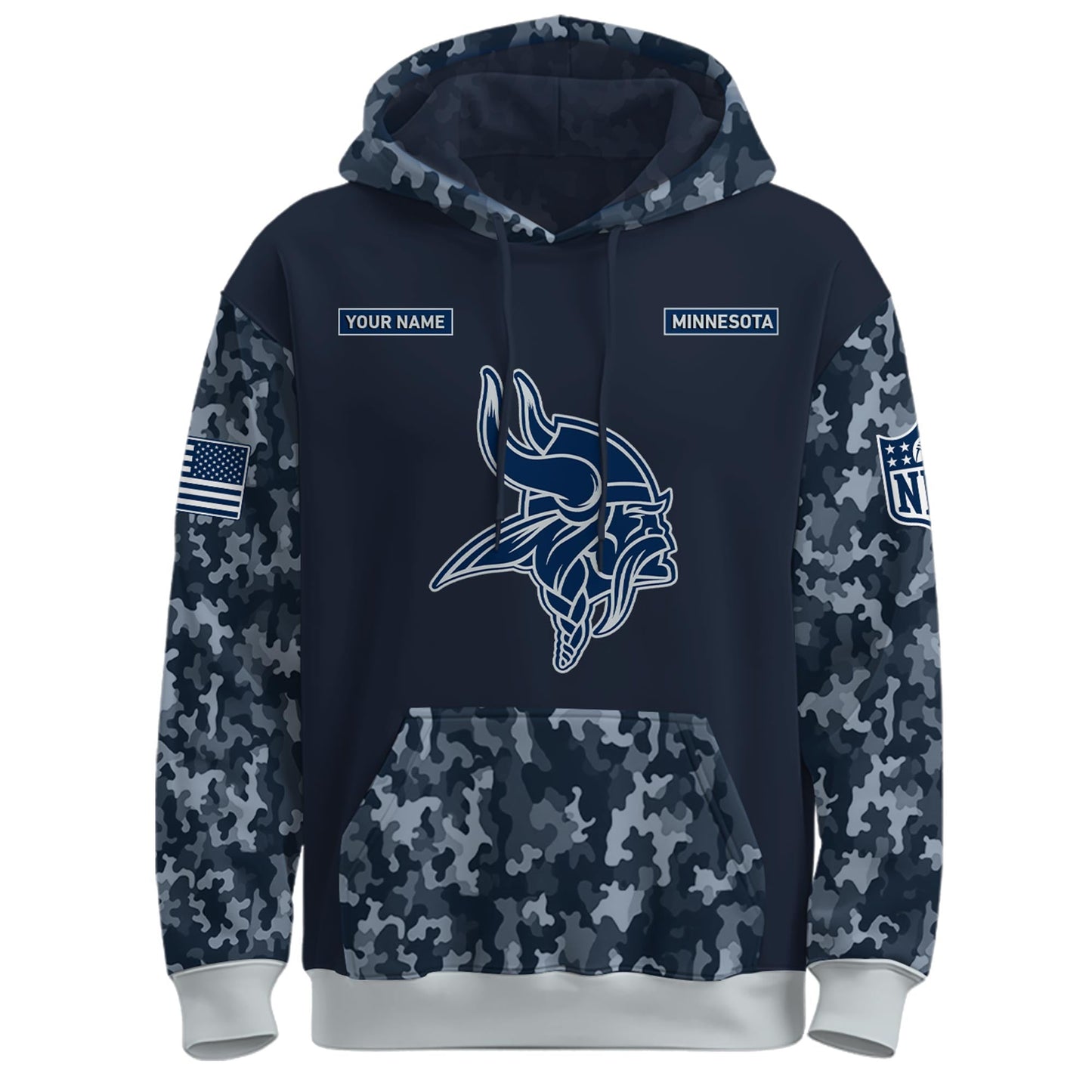 Minnesota Vikings Navy 250th Birthday Hoodie Limited Edions