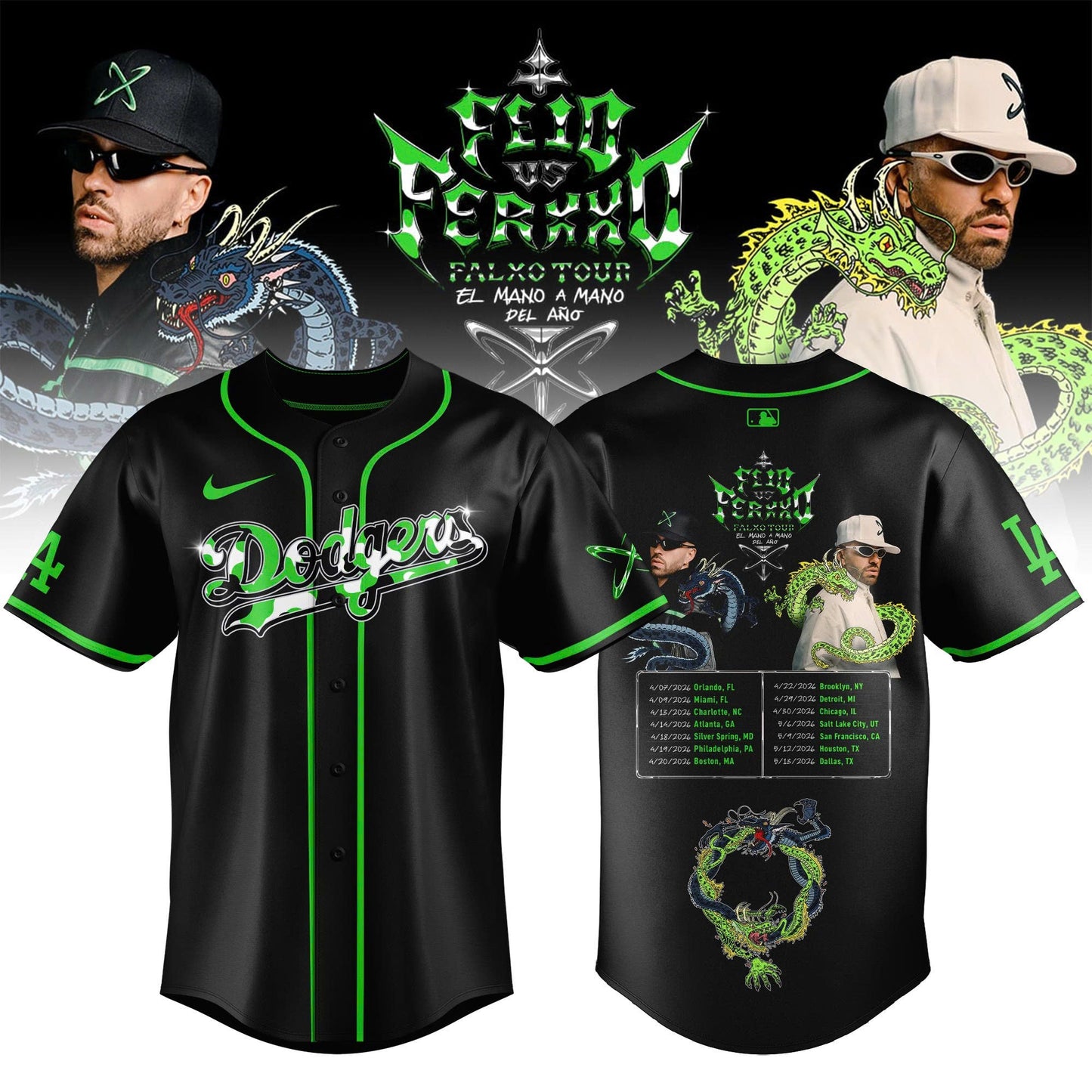 Los Angeles Dodgers x FEID “Falxo Tour 2026” Limited Edition Jersey