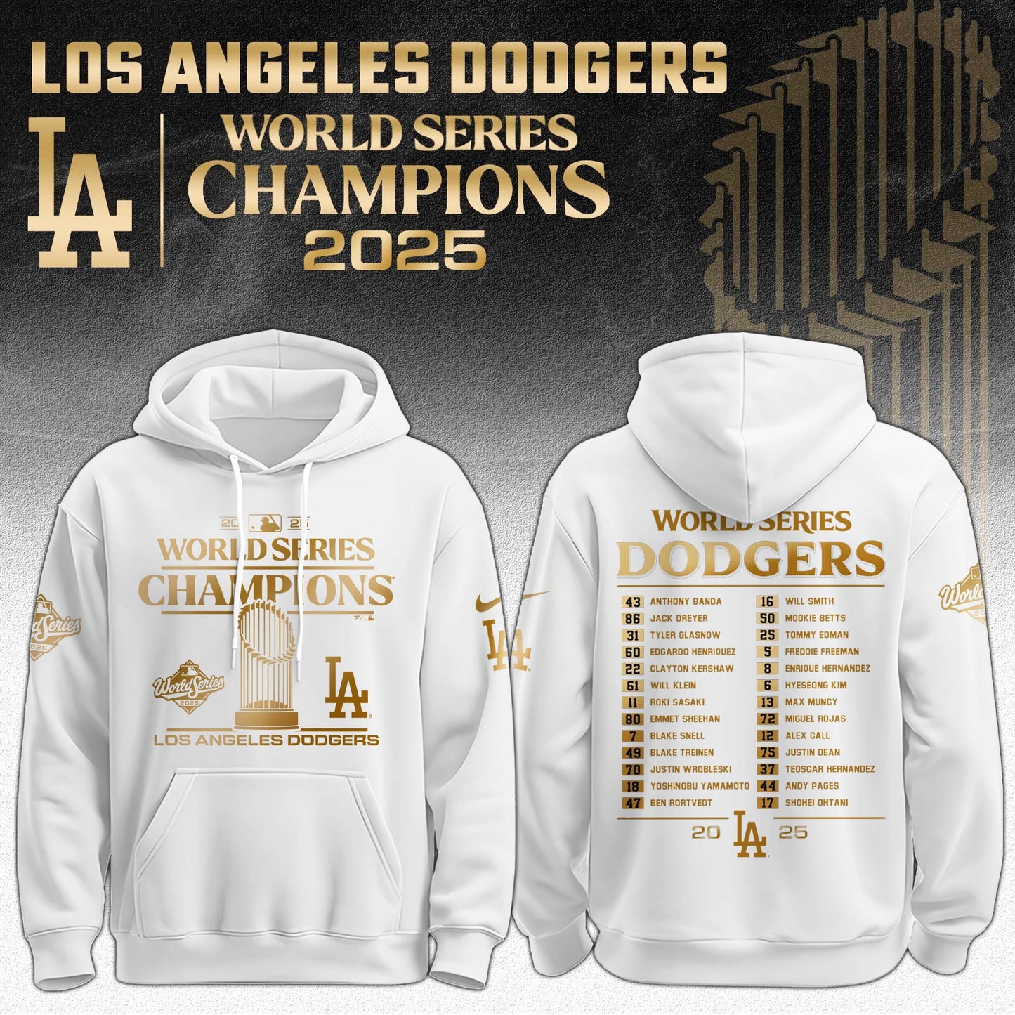 Los Angeles Dodgers x World Series Champion 2025 Hoodie Limited Edition