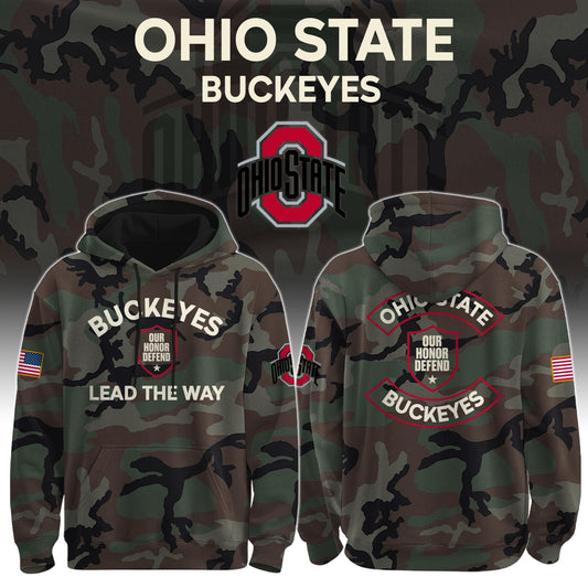 Ohio State Buckeyes “Lead The Way” Camo Hoodie – Limited Edition, Selling Fast!