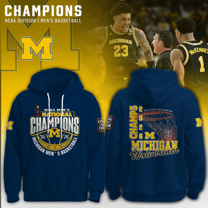 NCAA Basketball x Michigan Champions 2026 Limited Edition Hoodie
