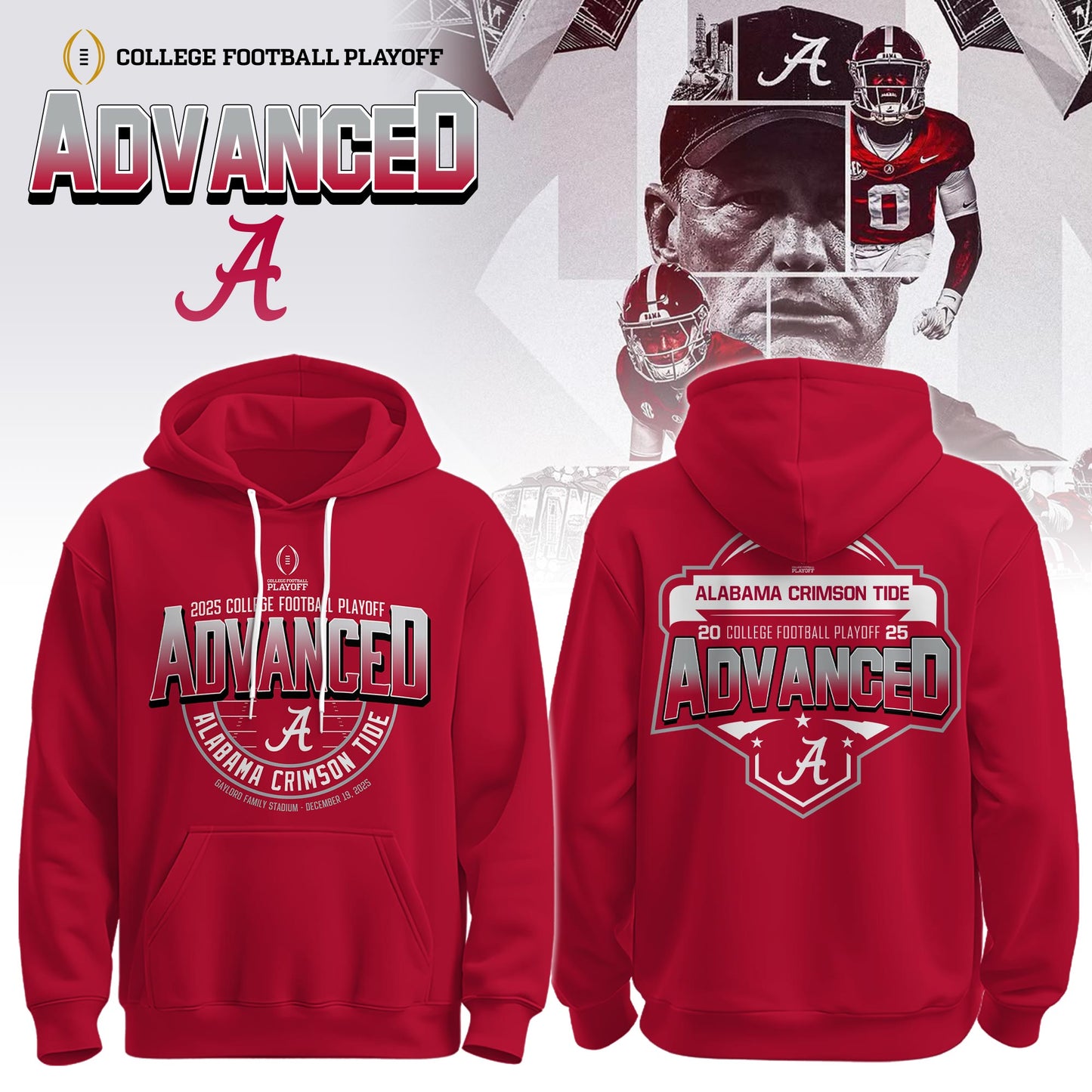 Alabama Crimson Tide 2025 College Football Playoff Combo Hoodie