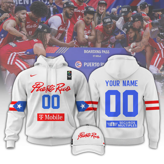Puerto Rico Men National Basketball Team 2025 FIBA Hoodie Custom