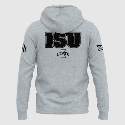 Special New 2025 ISU Logo Hoodie In Grey