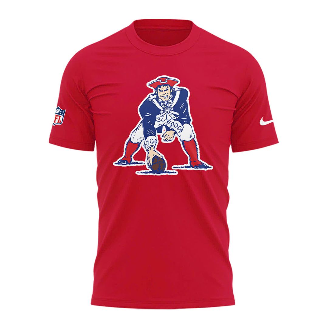 Special Red New England Patriots Primary Logo T-Shirt