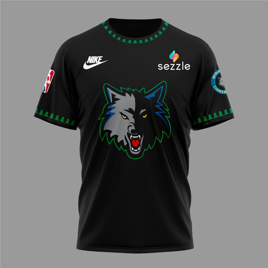 Minnesota Timberwolves Bring Back the Black Trees 2025-2026 T-Shirt