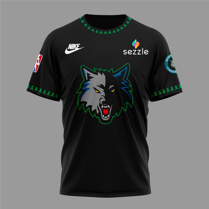 Minnesota Timberwolves Bring Back the Black Trees 2025-2026 T-Shirt