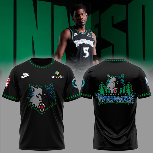 Minnesota Timberwolves Bring Back the Black Trees 2025-2026 T-Shirt
