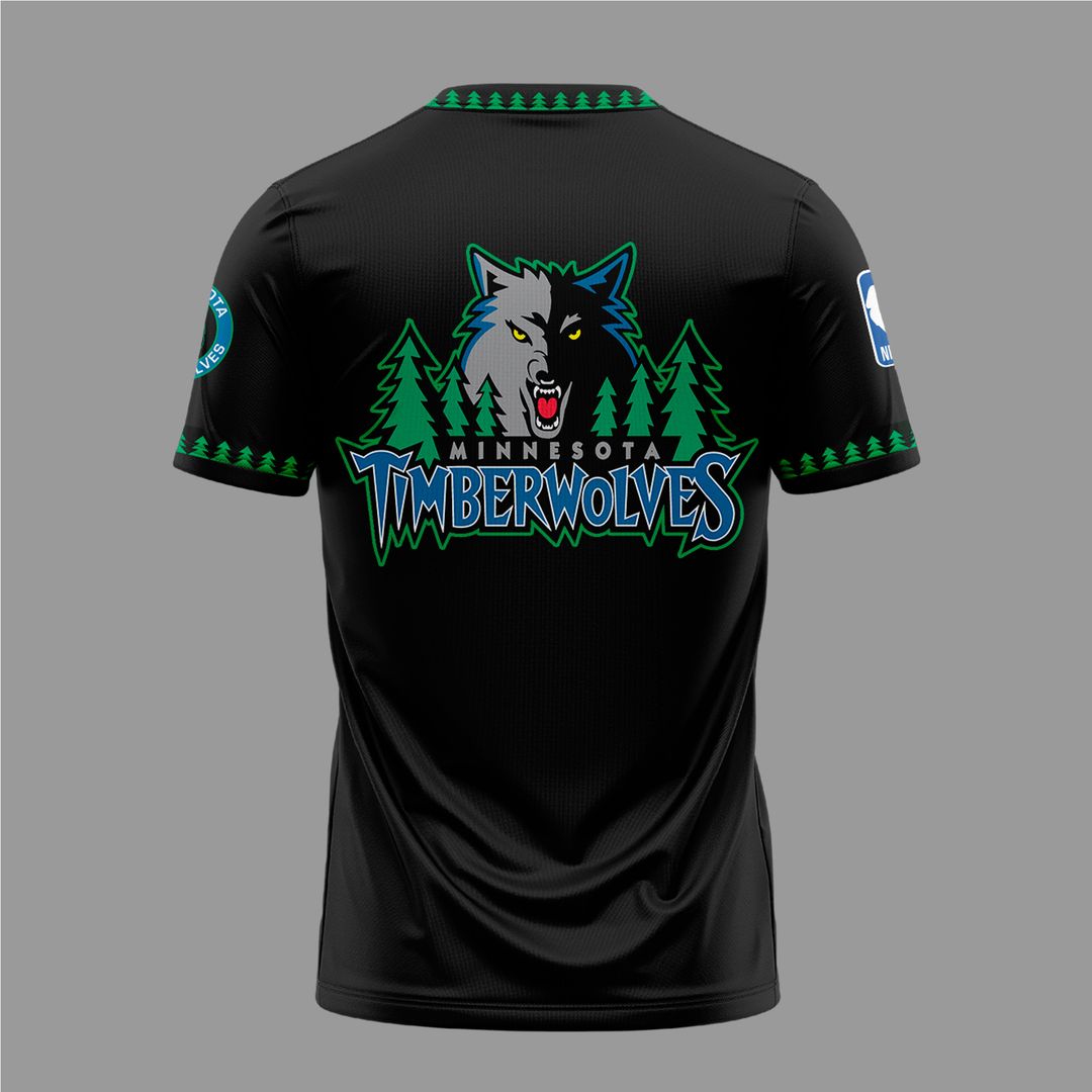 Minnesota Timberwolves Bring Back the Black Trees 2025-2026 T-Shirt
