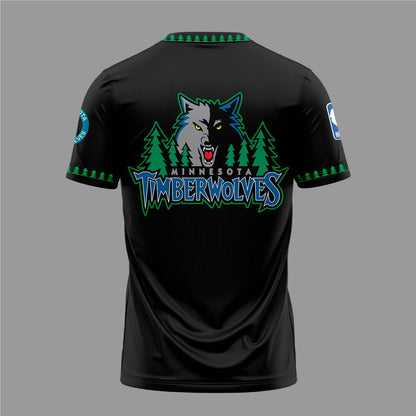 Minnesota Timberwolves Bring Back the Black Trees 2025-2026 T-Shirt