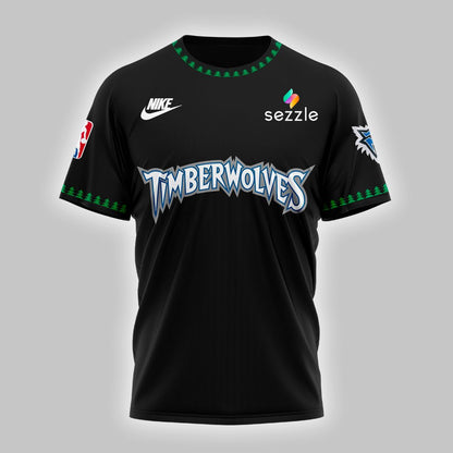 Minnesota Timberwolves Bring Back the Black Trees 2025-2026 T-Shirt