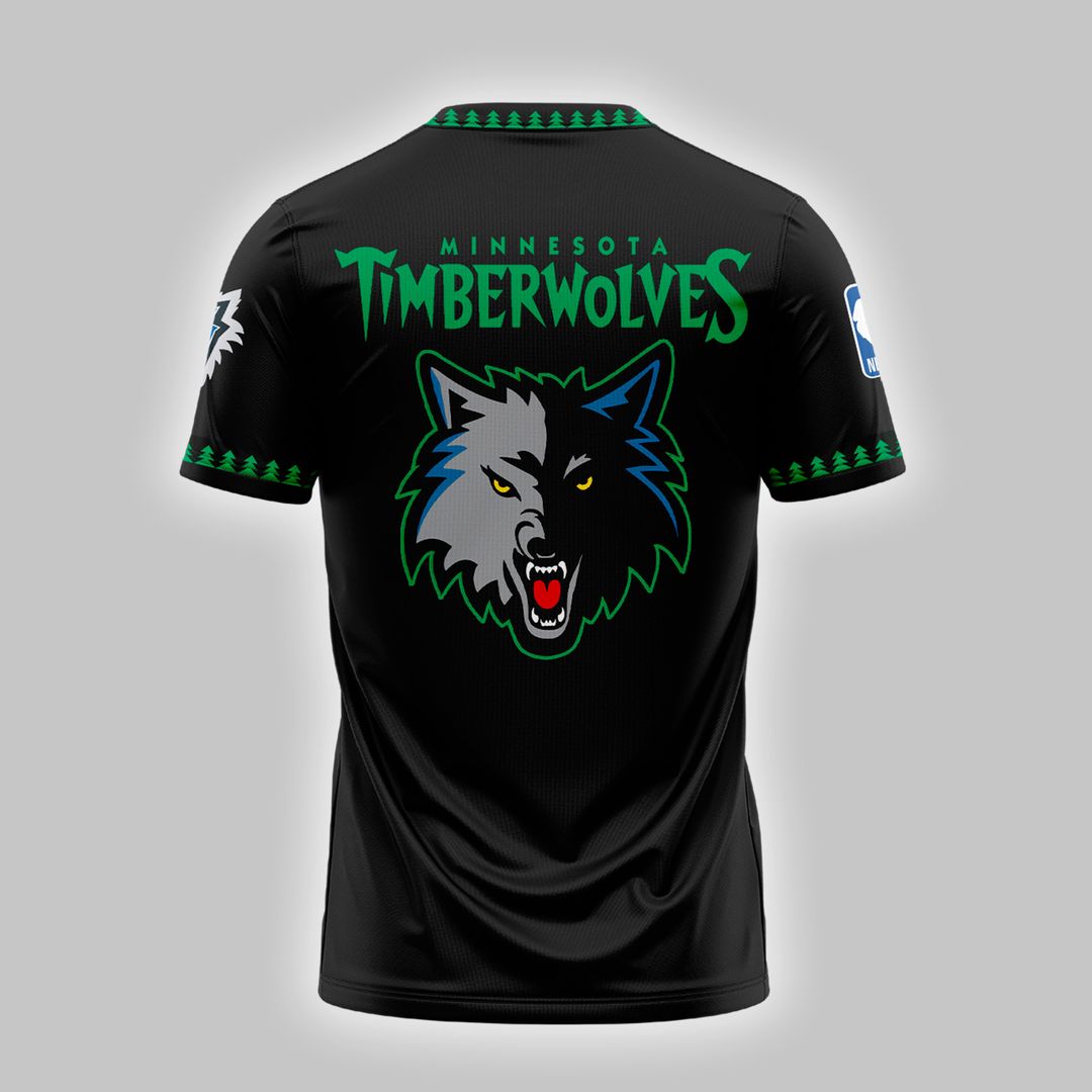 Minnesota Timberwolves Bring Back the Black Trees 2025-2026 T-Shirt