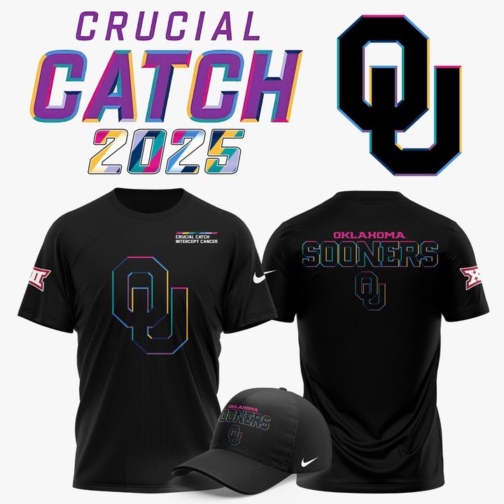 Oklahoma Football 2025 Crucial Catch T-shirt v2