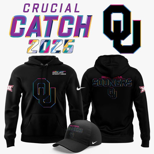 Oklahoma Football 2025 Crucial Catch Hoodie v2