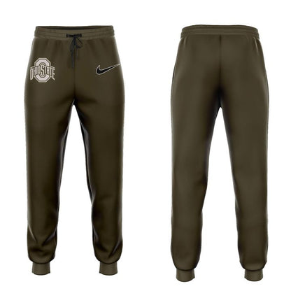 Men's Ohio State Football Olive/camo 2025 Salute To Service T-shirt