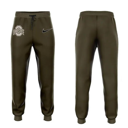 Men's Ohio State Football Olive/camo 2025 Salute To Service Hoodie