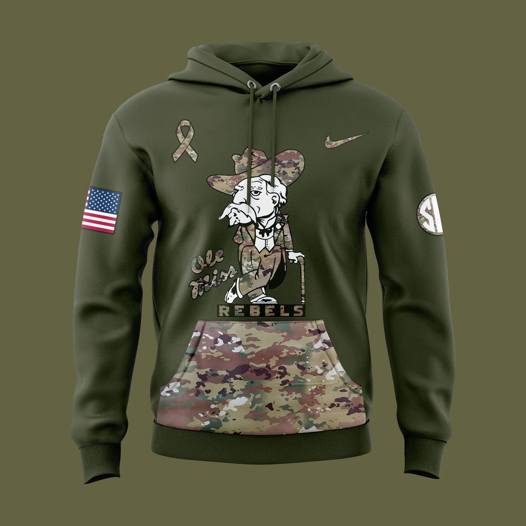 Ole Miss Football 2025 Military Appreciation Limited Edition Hoodie