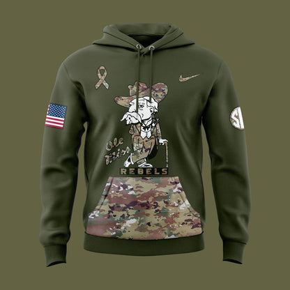 Ole Miss Football 2025 Military Appreciation Limited Edition Hoodie