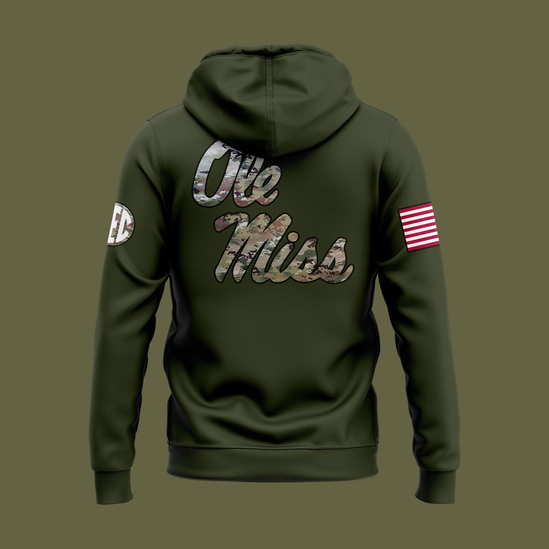 Ole Miss Football 2025 Military Appreciation Limited Edition Hoodie