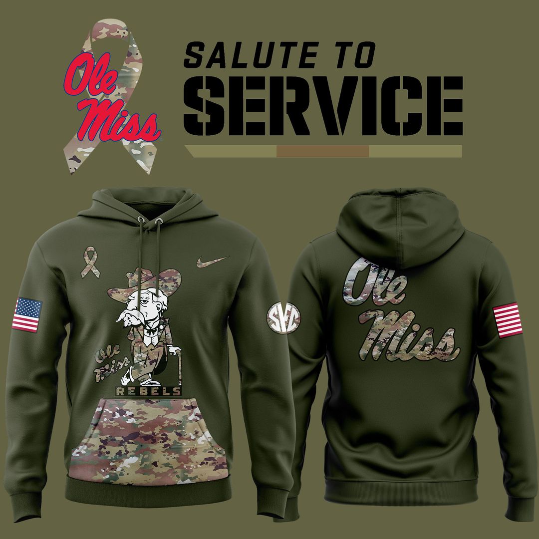 Ole Miss Football 2025 Military Appreciation Limited Edition Hoodie