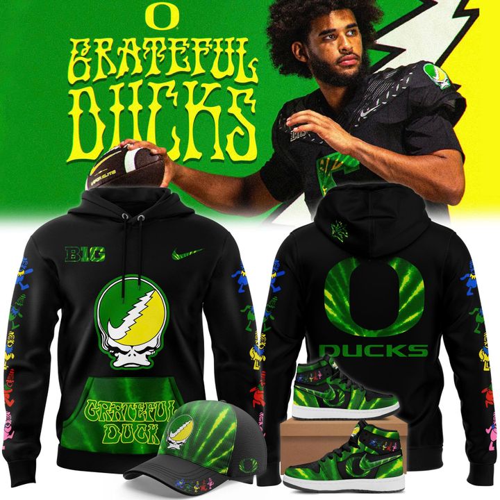 Oregon Ducks 'Tie-Dye Grateful Ducks" 2025-2026 Special Hoodie