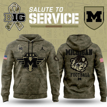 Michigan Wolverines Salute To Service Hoodie