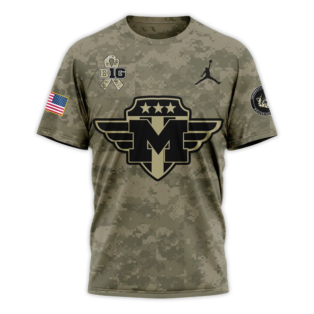 Michigan Wolverines Salute To Service T-shirt