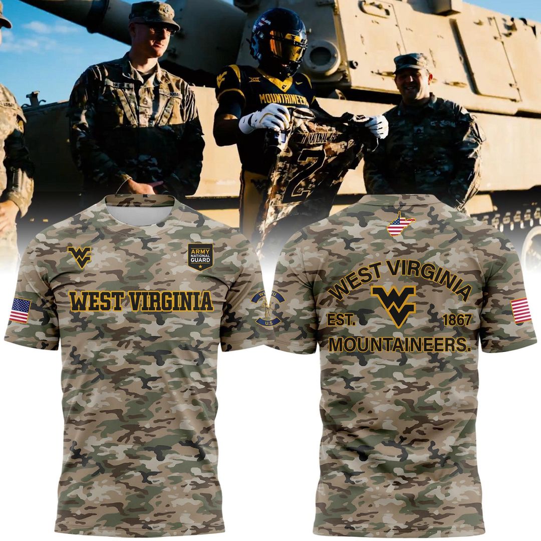 West Virginia Football 2025 Military Appreciation Limited Edition T-shirt