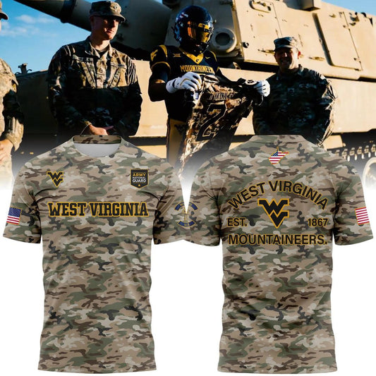 West Virginia Football 2025 Military Appreciation Limited Edition T-shirt
