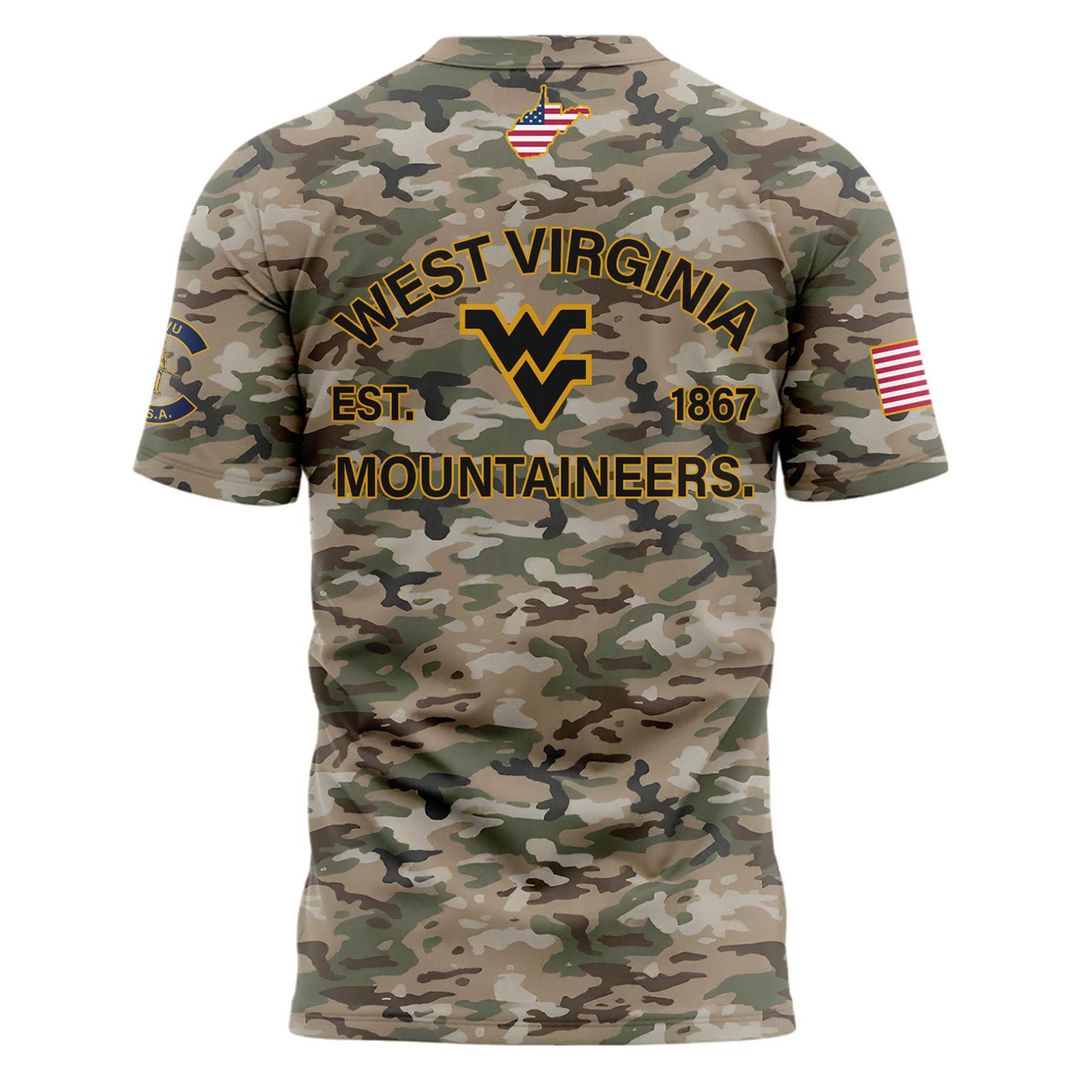 West Virginia Football 2025 Military Appreciation Limited Edition T-shirt