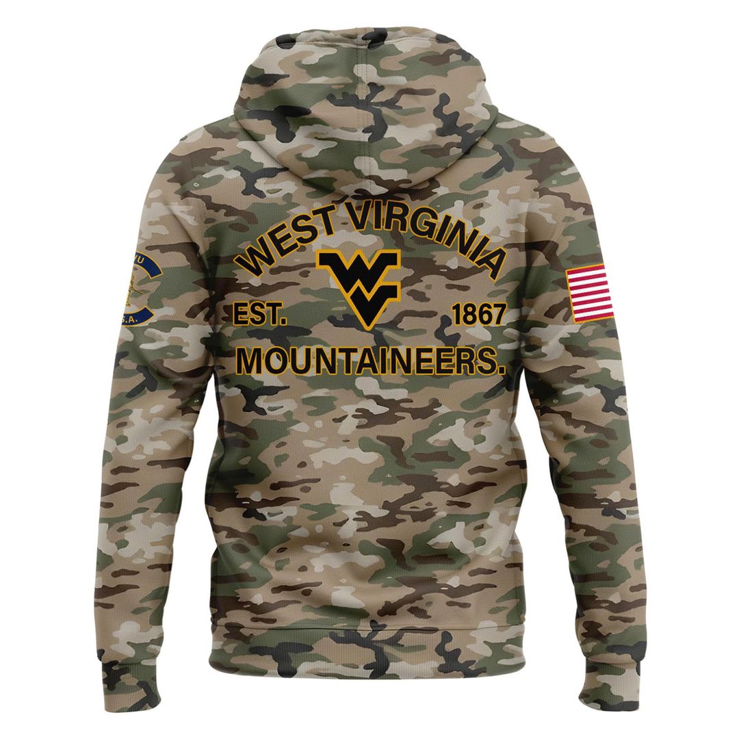 West Virginia Football 2025 Military Appreciation Limited Edition Hoodie