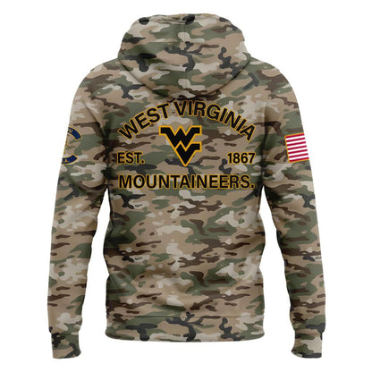 West Virginia Football 2025 Military Appreciation Limited Edition Hoodie