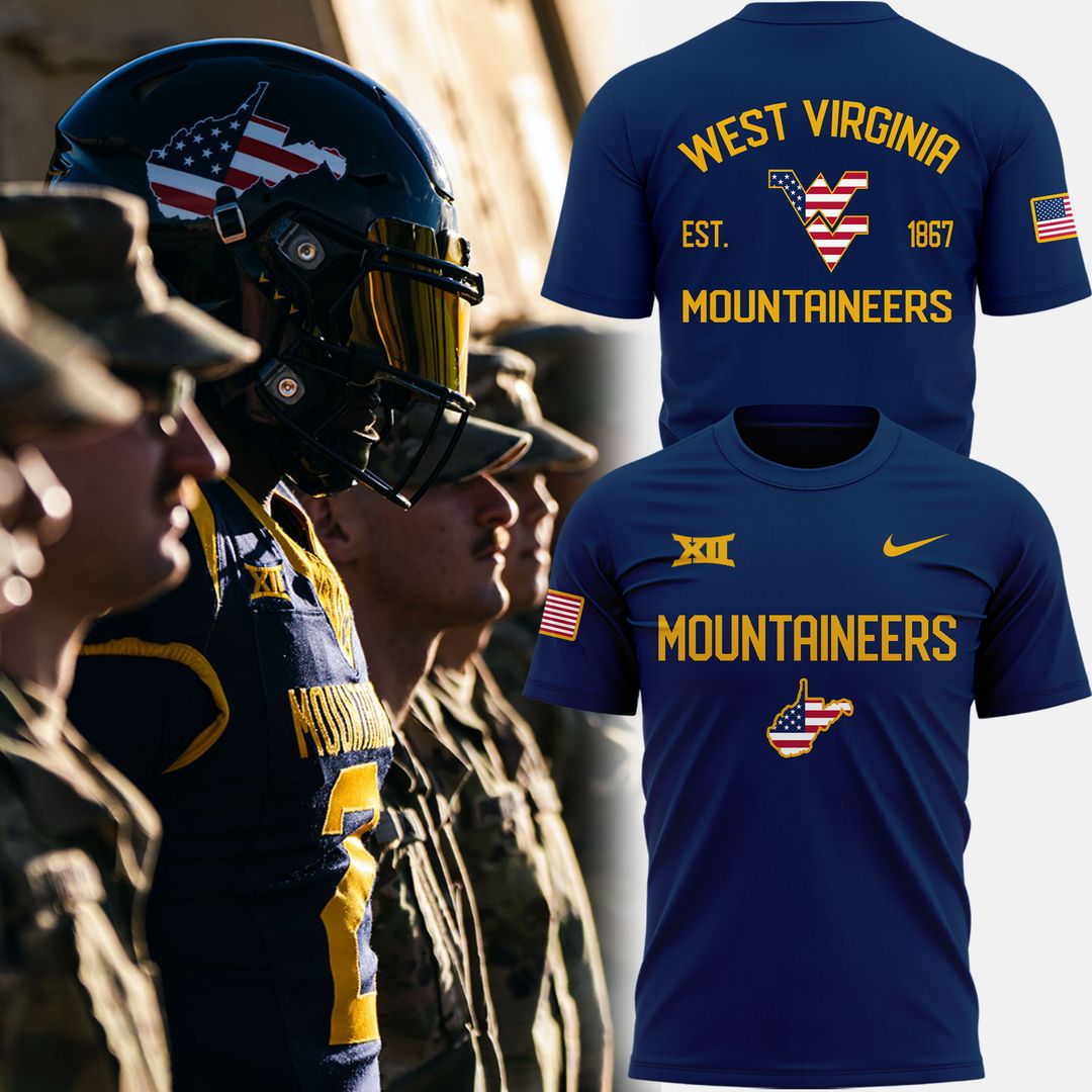 New Edition West Virginia Football A Salute To Our Military Tshirt