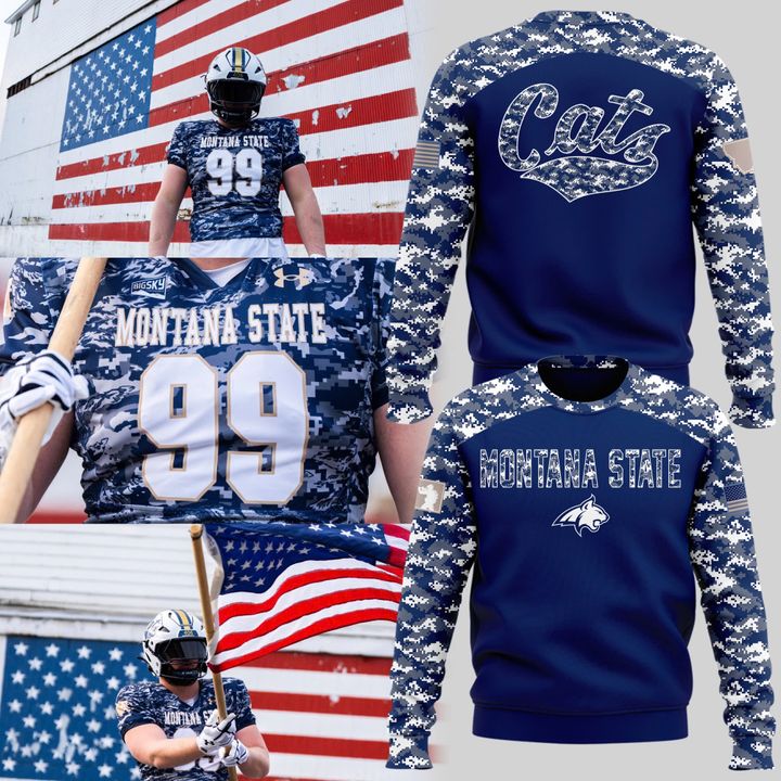Special Montana State Bobcats Camo 2025 Salute to Service Sweat