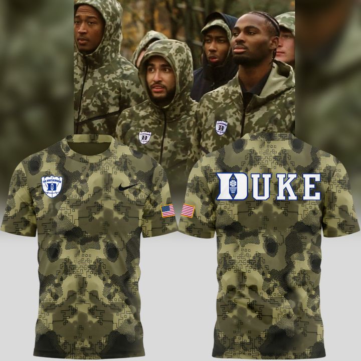 2025 Limited Edition Camo t-shirt Duke Men’s Basketball Military Appreciation
