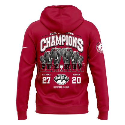 Alabama Crimson Tide 2025 Iron Bowl Champions Hoodie