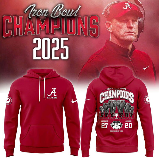 Alabama Crimson Tide 2025 Iron Bowl Champions Hoodie
