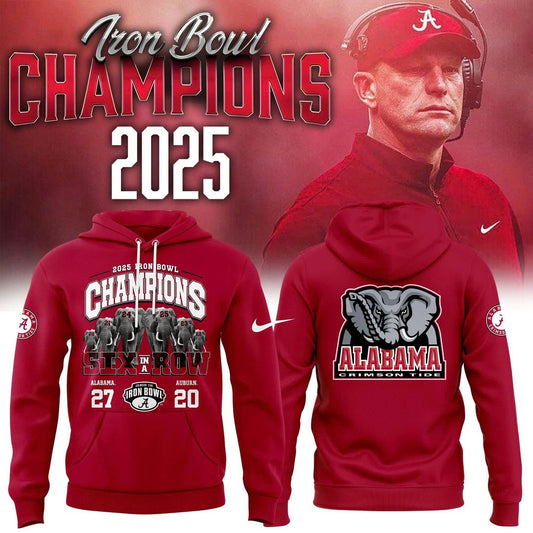 Alabama Crimson Tide 2025 Iron Bowl Champions Hoodie