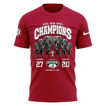 Alabama Crimson Tide 2025 Iron Bowl Champions T-shirt