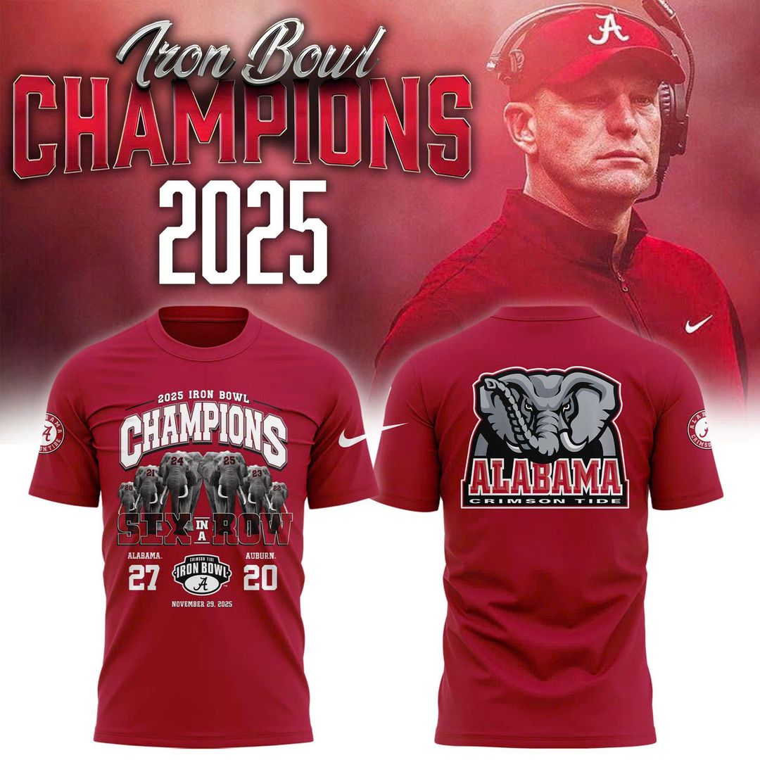 Alabama Crimson Tide 2025 Iron Bowl Champions T-shirt
