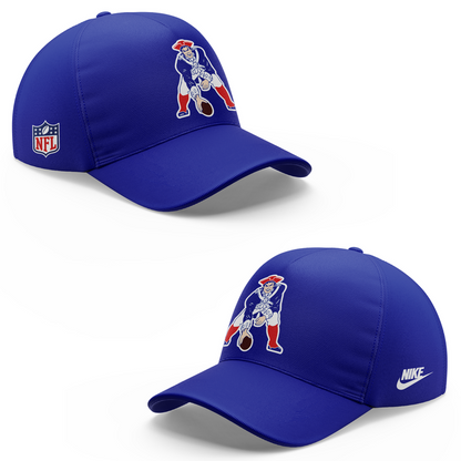 New England Patriots Nike Throwback Historic Royal Pullover Hoodie