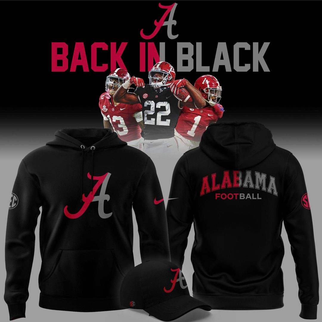 Alabama Crimson Tide 2025 Back In Black Combo Hoodie
